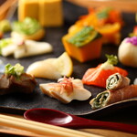かまだ茶寮 月虹 - 季節の手織り寿司コース