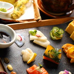 かまだ茶寮 月虹 - 季節の手織り寿司コース