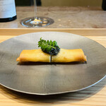 齋華 - ◆新筍の春巻き  キャビアのせ。何度食べても美味い春巻き。