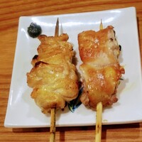 里葉亭 - 高坂鶏の皮とねぎま