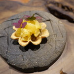 ル クーリュズ - 数の子とマッシュルームのマヨネーズと白麹味噌和え