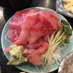 お食事処 道楽庭 - ミニ刺身(マグロブツ)