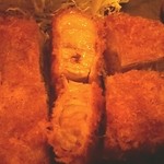 とんかつかっぽう かつぜん - 黒豚リブロース断面