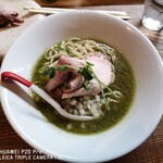 芛堂寺 - 胡麻香る寒じめほうれん草のグリーンそば