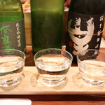 ともえ寿司 - 日本酒飲み比べ