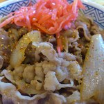 Yoshinoya - 紅生姜を投入(゜-゜)でもマイレビさんのようには・・・