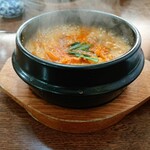 キッチン志摩 - B定食（ホルモンチゲ鍋）