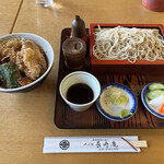 Chouju An - 天丼セットでもりそば　¥1350