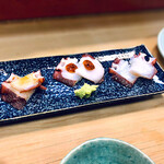 栄寿司 - ✽ タコ　にきり醤油、梅肉、スダチ塩