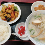 海味園 - 料理写真:鶏肉の辛子炒め定食