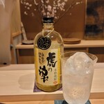 日本料理 研野 - 石川県の麦焼酎虎の涙樽貯蔵12年熟成酒