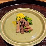 日本料理 研野 - イイダコと菜の花