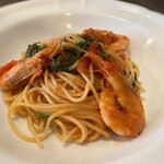 La Cucina Italiana Rustica - 天使の海老とルッコラとフレッシュトマトのスパゲッティ