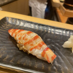 鮨 とかみ - 海老なんかめっちゃ良かった。茹で方変わったのか、海老が良かったのか、ワカラヌス