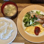 Furanku Teisuto - Bランチ「梅風味の豚ロールチーズカツとふんわりオムレツ」@850