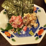 金町製麺 - なめろう2種（鯵＋マグロ）