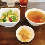 旬菜中華 玉家 - サラダ、スープ、ザーサイ