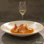 カーサ・デル・チーボ - 　ズッパ･ディ･ペッシェとAntonio Caggiano Devon Greco di Tufo