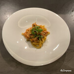 カーサ・デル・チーボ - バジリコを練り込んだシャラティエッリ毛蟹のトマトソース