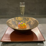 カーサ・デル・チーボ - 桜鱒のスフォルマ―トとBellavista Franciacorta Alma Gran Cuvée