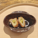 温石 - 根深ネギのおかき揚げ