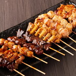 5 pieces of Yakitori (grilled chicken skewers) platter