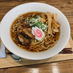 吟麦製麺 - 中華そば1.5玉、香油味メンマトッピング♪