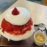 サカノウエカフェ - こおりのショートケーキ　tpレモンシロップ