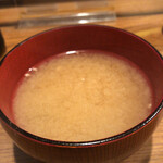 天ぷら 中山 - しじみの味噌汁