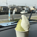 ジェラート オブラーテ - ダブルカップ(ミルク＆ピスタチオ)430+100円