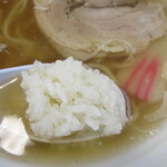 青竹手打ラーメン 日向屋 - 〆は､スープに浸して。