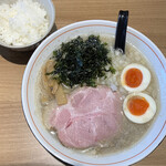 麺 鍾馗 - 味玉背脂煮干と小ライス