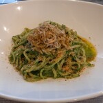 ヴィーテ - パスタ1　うろりとほうれん草のスパゲッティ