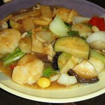 ロン ファン - ホタテと季節野菜の炒め