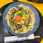 五右衛門 - ❼たらこと湯葉とモッツァレラチーズのカルボナーラ スパゲッティー大盛り