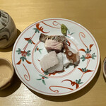 わしょく宝来 - お造り(はも、さばきずし、たこ)