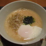 Minohodoshirazu - 大和芋の出汁割　蕎麦の実と温玉