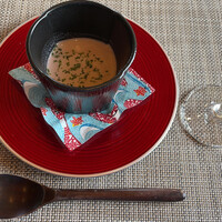 京都牛懐石 稲吉 - 京都丹波産の黒豆のポタージュ