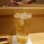 銀座 しのはら - 梅酒のソーダ割