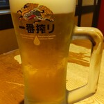 Hokkaidouramendemmaru - 『 生ビール・中ジョッキ 』 429円  （ 税込 ）