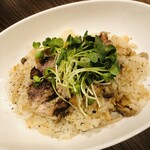 Pork belly garlic rice