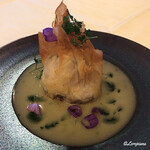 プチレストラン ブーケ・ド・フランス - 鮑のパートフィロ包み焼