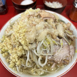 ラーメン二郎 - 上からの丼顔♪