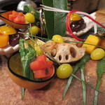 恵比寿　くろいわ - いつもながら芽を楽しませる八寸。七運盛。