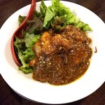 金町製麺 - 手羽中のスパイシーカレーまぜそば