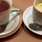 ビストロ・クレアンテ・トウキョウ - 紅茶、スープ(液体に液体w)