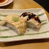 すし処 初音 - 名物　煮穴子握りセット　煮詰め＆塩山葵