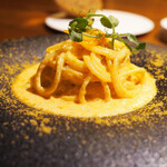 麻布Lasen - 生うにとサルデーニャ産からすみのスパゲッティーニ