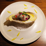 麻布Lasen - 牡蠣とフォアグラのグラタンオーブン焼き