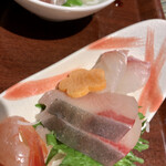 虹と海 - 夜ご飯の刺身